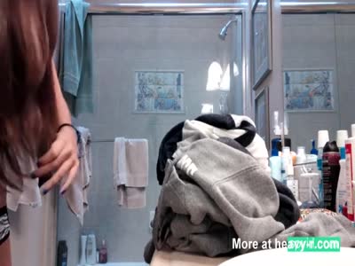 Teen Taking A Shower On Spy Cam